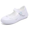 Women's Breathable Nurse Shoes - Soft Sole, Comfortable, Hollowed-Out, Flat Heel, Anti-Odor, Non-Slip, Wear-Resistant Casual Footwear.