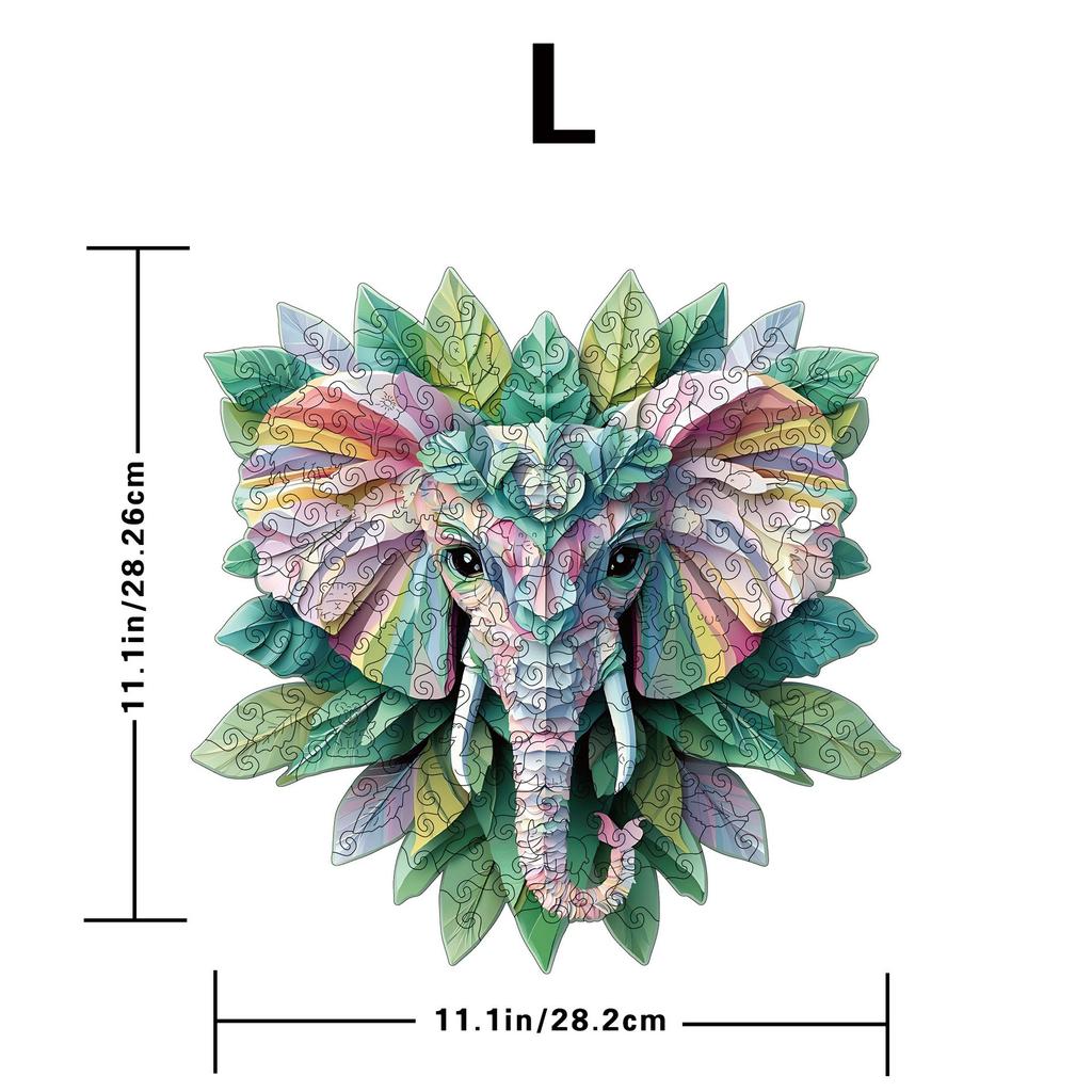Elephant Puzzle Wooden Special-Shaped Splicing Toy Piggy Bank Multi-Functional Decompression Puzzle