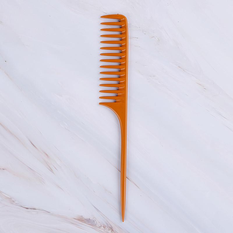 

1 шт. расческа с хвостиком, салонная щетка для волос, парикмахерский инструмент, сделай сам, расчески с широкими зубцами жёлтый