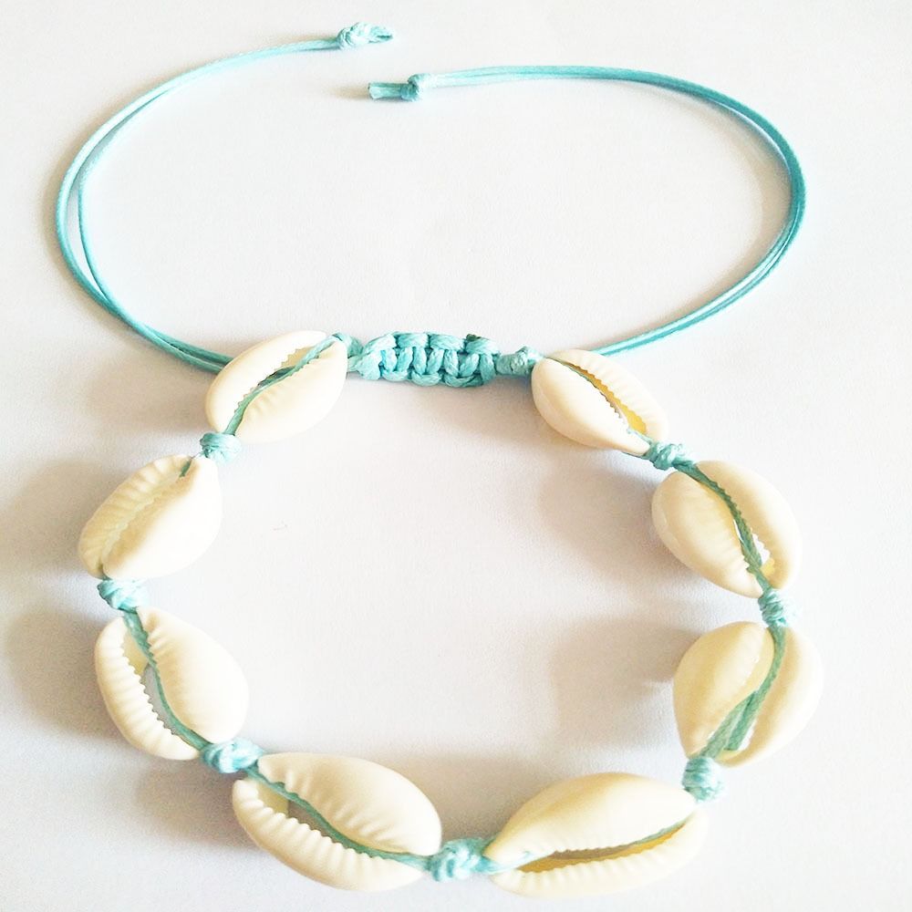 2PCS Shell Rice Beads Anklets Set Zinc Zinc Alloy  Personality   Women