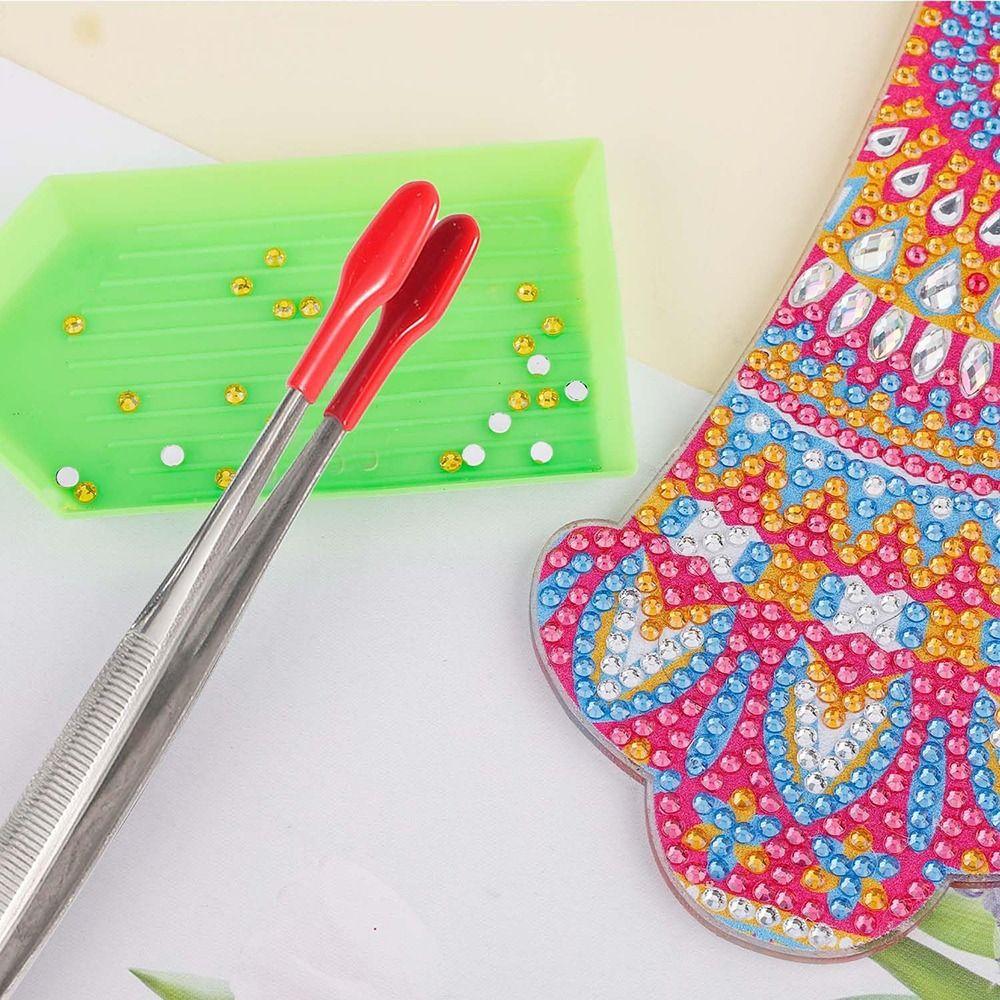 Non Marring Flat Tip Tweezers PVC Coated Rubber Tips Tweezers Accessories Long Bent Tweezers