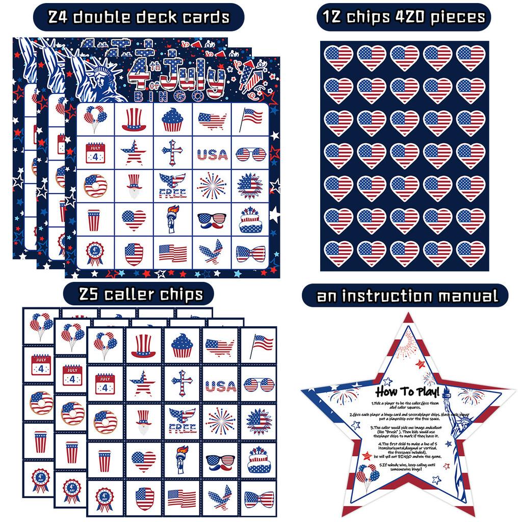Independence Day Themed Party Afternoon Tea Entertainment Board Game Set Card