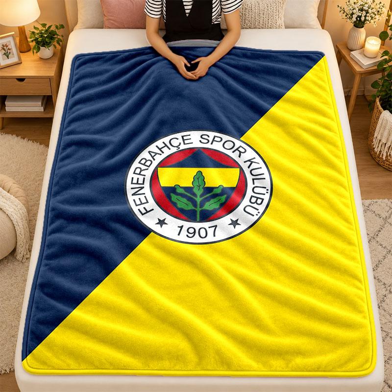 Flannel BlanketFenerbahçe FC Warm Soft Throw Blanket for Indoor Sofa Bed Living Room Use