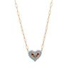 Ceramic Love Star Necklace Small Flower Tai Chi Color Printed Pendant 14K Fresh And Sweet