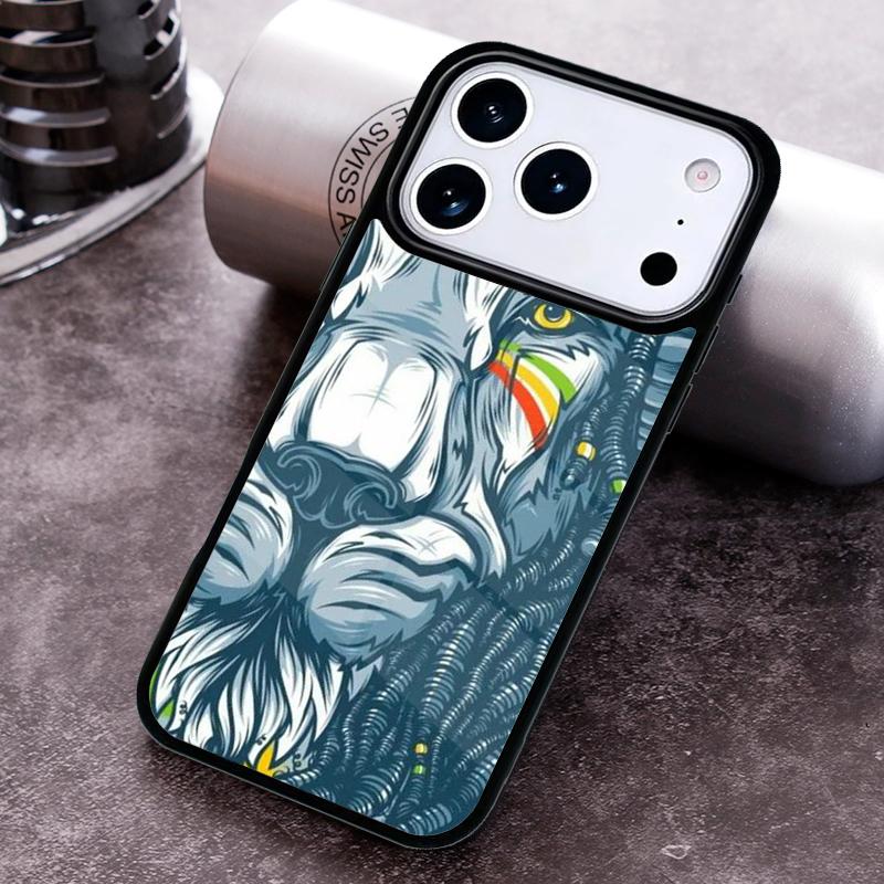Rasta Lion Reggae Bob Marleys Phone Case for iPhone 17 16 15 Pro Max Air 14 13 12 11 Plus Shockproof Capa Cover