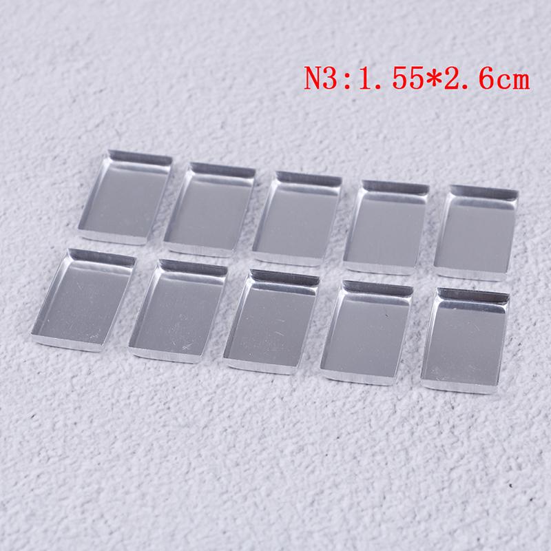 Aluminum Square Empty Eyeshadow Pans Makeup Pigment Palette Powder Storage Case DIY Cosmetic Tools 10PCS 6 Sizes