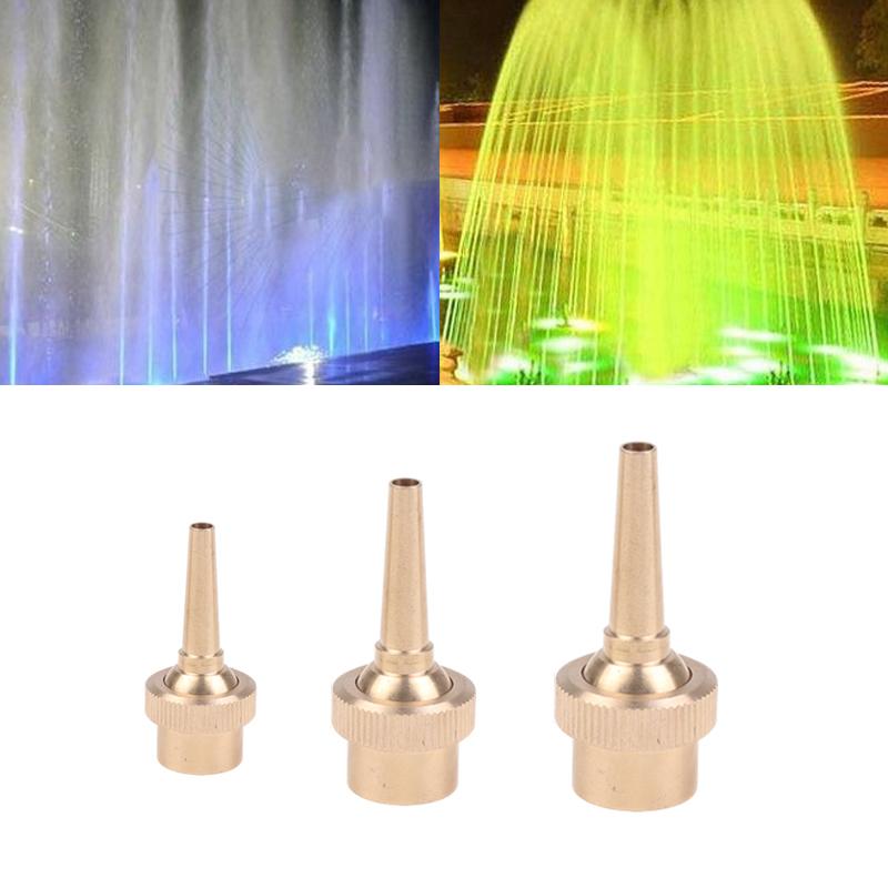 .1/2" 3/4" 1" Female Thread Copper Straight Jet Fountain Nozzle Adjustable Water Fountain Garden Park Radial Water Column