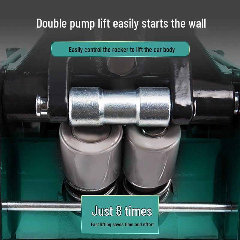 3-Ton Horizontal Hydraulic Car Jack with Double Pump for Small Trucks and Sedans
