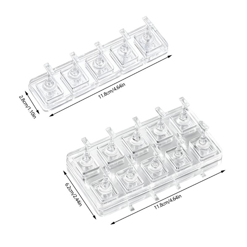 Non Magnetic Acrylic Nail Holder Safe for Electronic Devices Lightweight and Portable with Sturdy Base Easy Clean