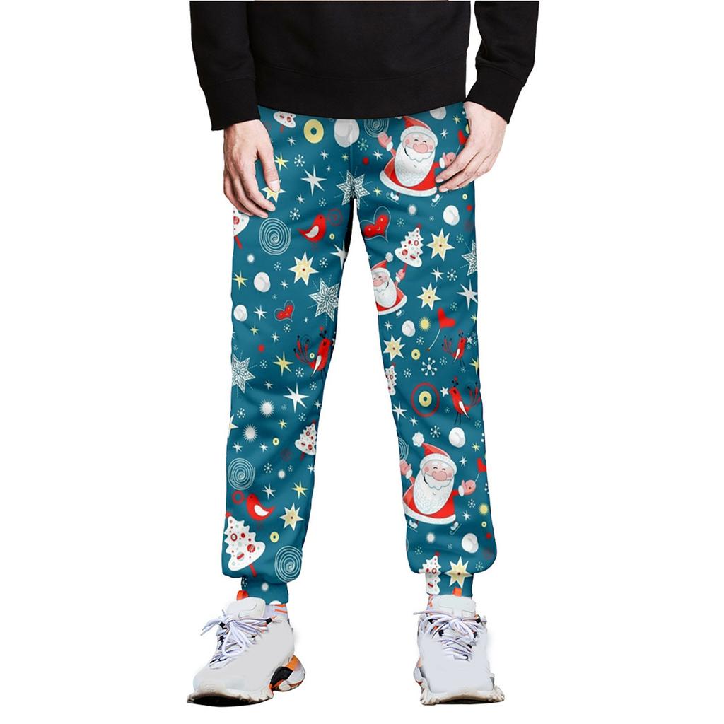 Pantaloni da Jogging Sportivi Casual di Buon Natale da Uomo Leggeri da Escursionismo da Lavoro Pantaloni da Esterno