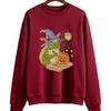 Witch Frog Carving Pumpkin Hoodie Women's Halloween Funny Cute Fall Spooky Graphic Cozy Warm Long Sleeve Pullover Sweatshirt