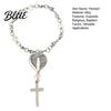 Communion Ceremony Pendant Baptism Rosary Catholic Mini Angel Wings Beads