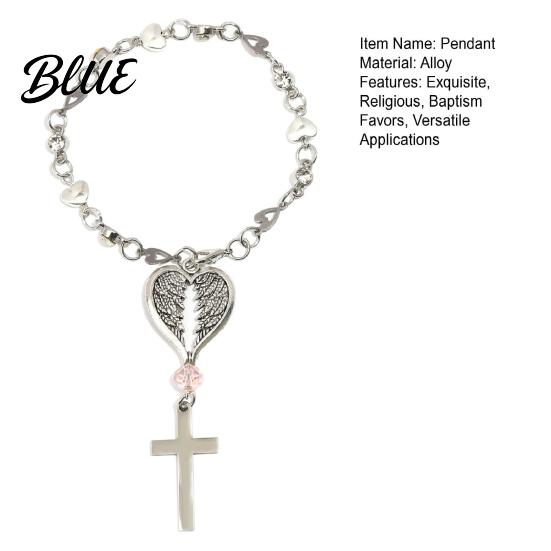 Communion Ceremony Pendant Baptism Rosary Catholic Mini Angel Wings Beads