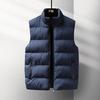 Men's Casual Stand Collar Cotton Vest Autumn Winter Plus Size Men's Warm Vest Jacket