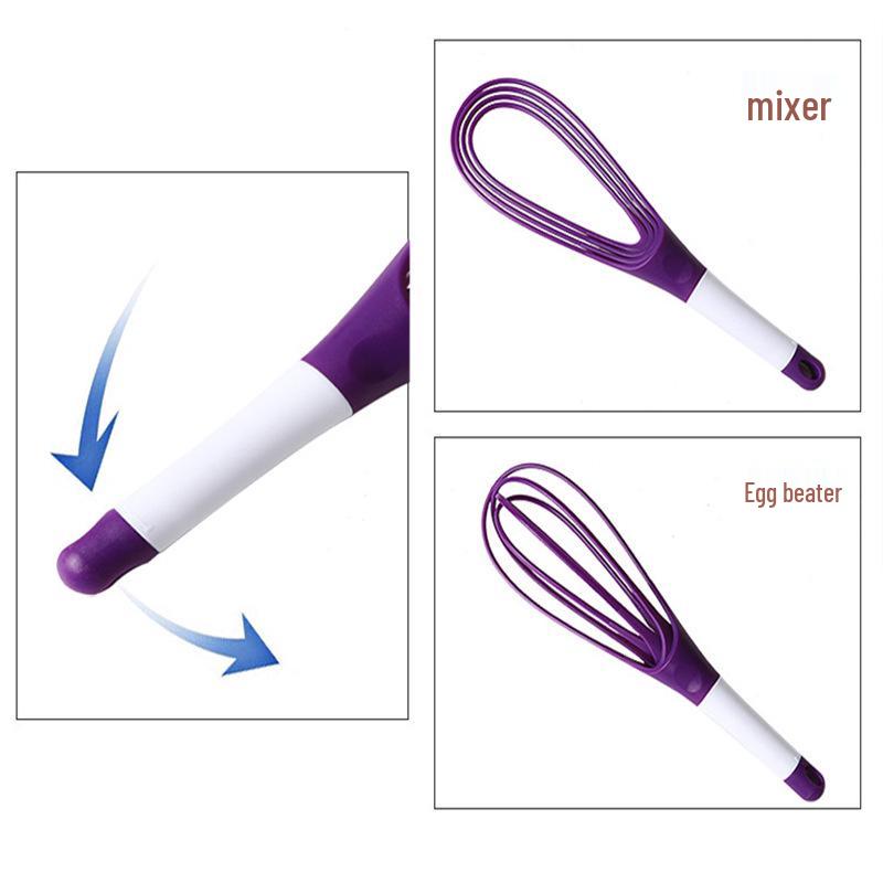 Dual-Use Rotating Whisk and Folding Mixer Tool