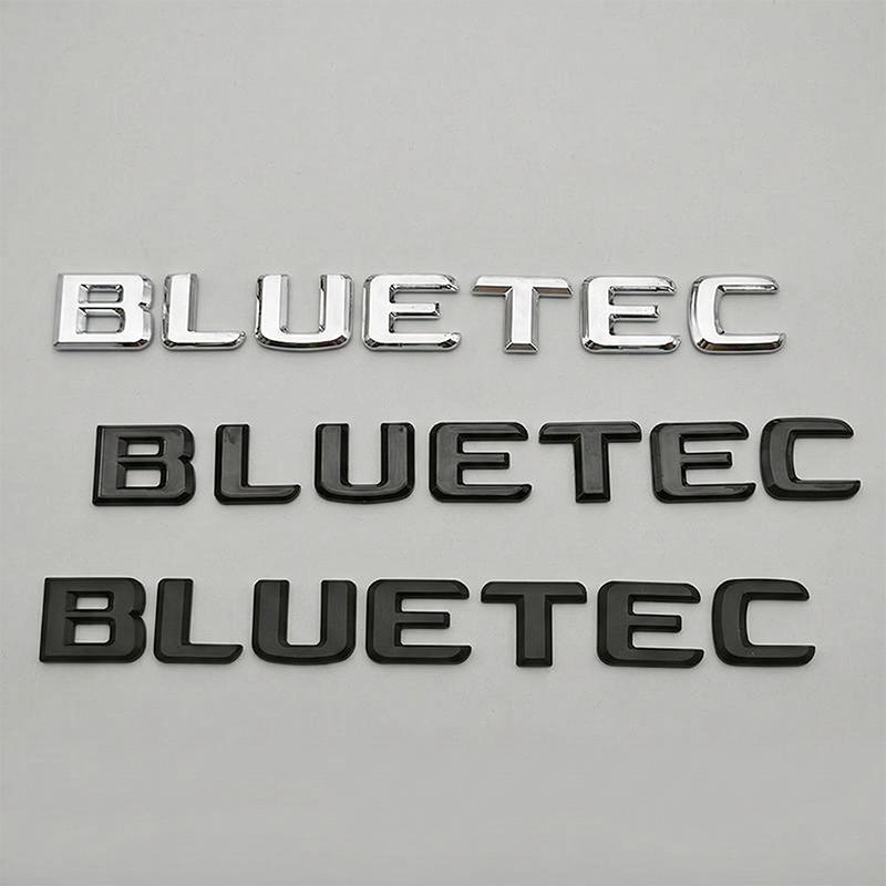 3D BLUETEC Car Rear Trunk Letters Badge Emblem Decal Sticker For Mercedes Benz W212 W166 ML350 GL350 Auto Accessories