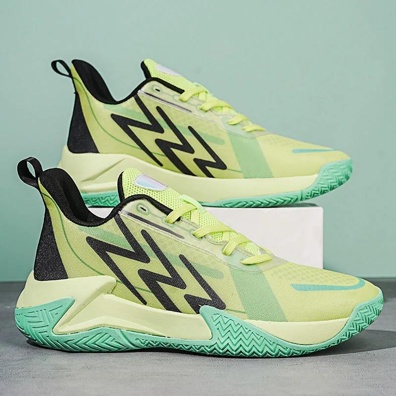 Modne Męskie Buty do Koszykówki Antypoślizgowe Sportowe Męskie Sportowe Oryginalne Studenckie Outdoorowe Oddychające Trampki Trening Boiskowy Buty do Koszykówki