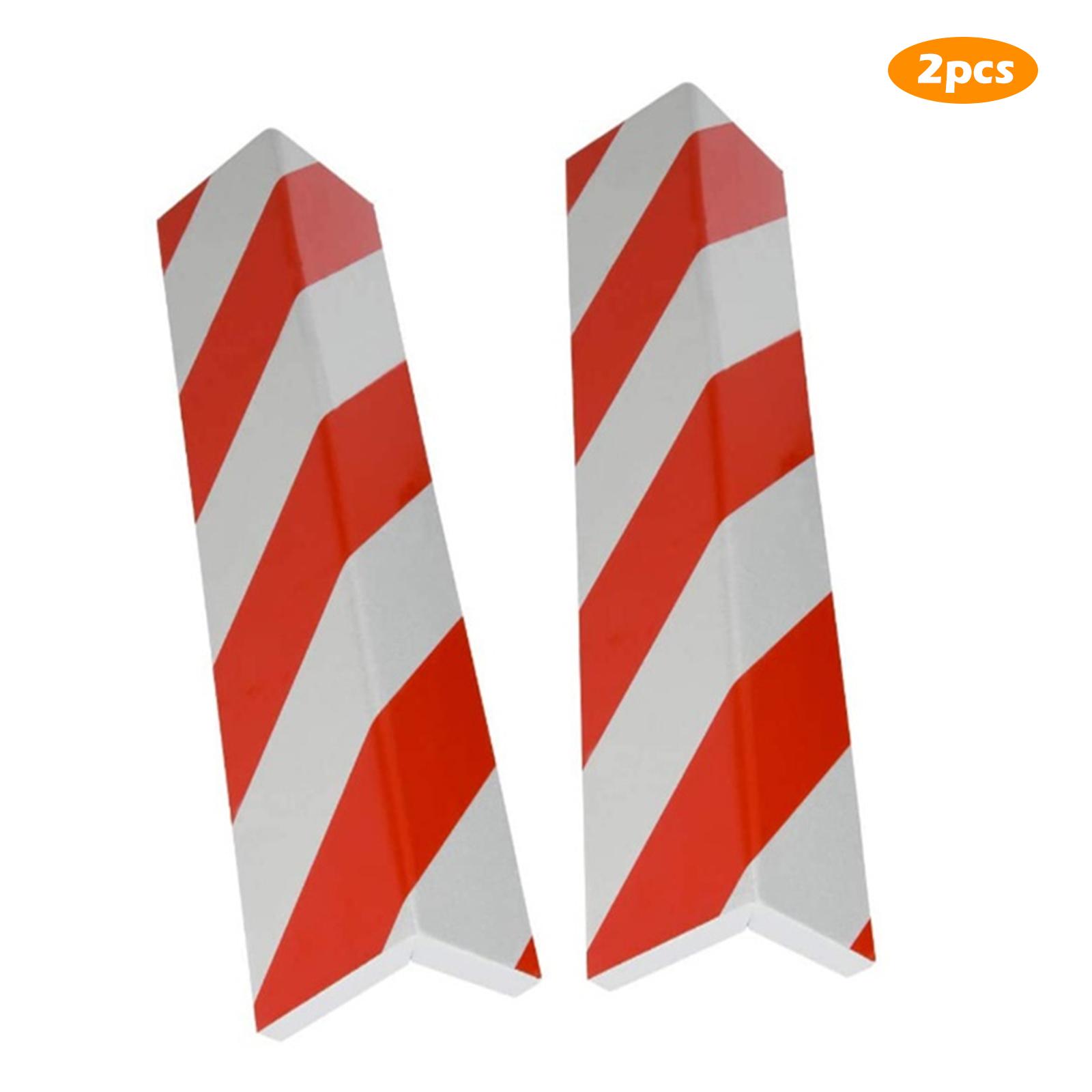 

2 Pcs Car Door Bumper Protection Exterior Anti Scratch Adhesive Foam Warning Sign Parking Garage Protector красный