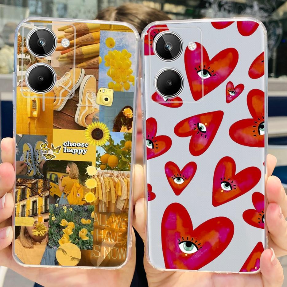 For Realme 10 4G Case Colorful Painted Cover Soft Silicone Phone Case For Realme 10 Pro Plus Realme10 Pro+ Back Cover Coque Capa