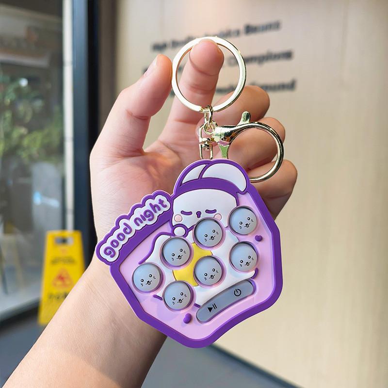 Mini Silicone Fun Whacamole Keychain For Car And Backpack Adorable Gift