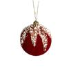 8cm Velvet Christmas Ball Pendant Glitter Shatterproof Christmas Hanging Balls Set Reusable Flocked Xmas Tree Ornaments