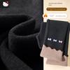Hello Kitty Girls' Leggings 2024 New Style Fleece-Lined Thick Tights Gray Integrated Fleece Children's Pants