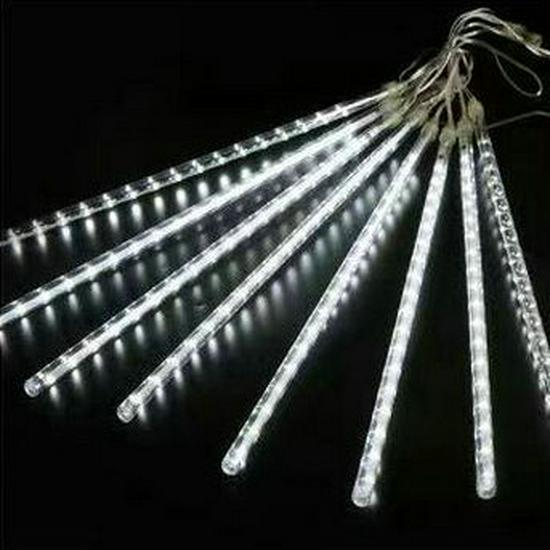 Outdoor Solar Meteor Shower String Lights - Holiday Decoration for Trees & Streets