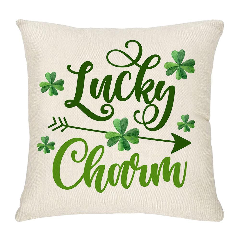 St. Patrick's Day Throw Pillows National Day Sofa Cushion Covers Linen Throw Pillows