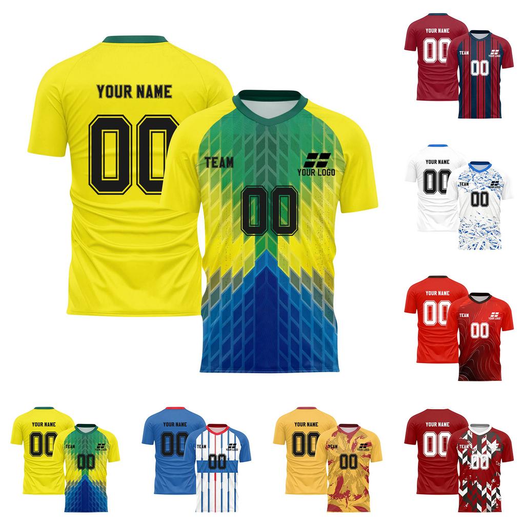 Personalised Tops Shirts Mens Girls With Name Number Custom Football Jerseys For Boys Training Suit