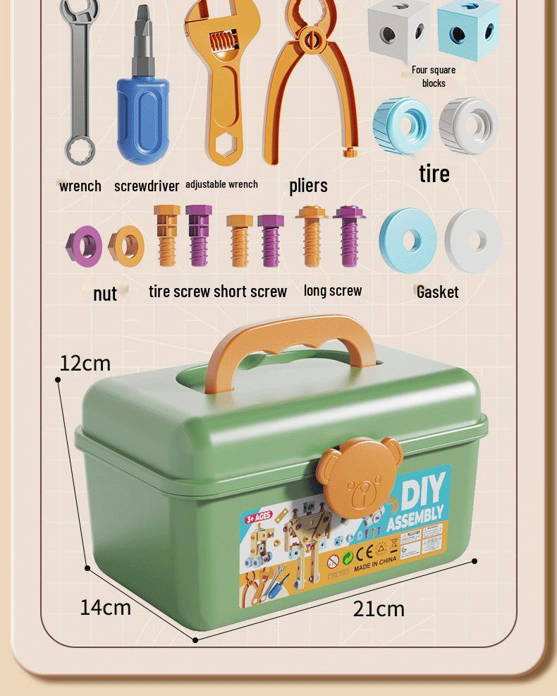 Children's Repair Toolbox Set with Electric Screwdriver - Educational Role Play Toy