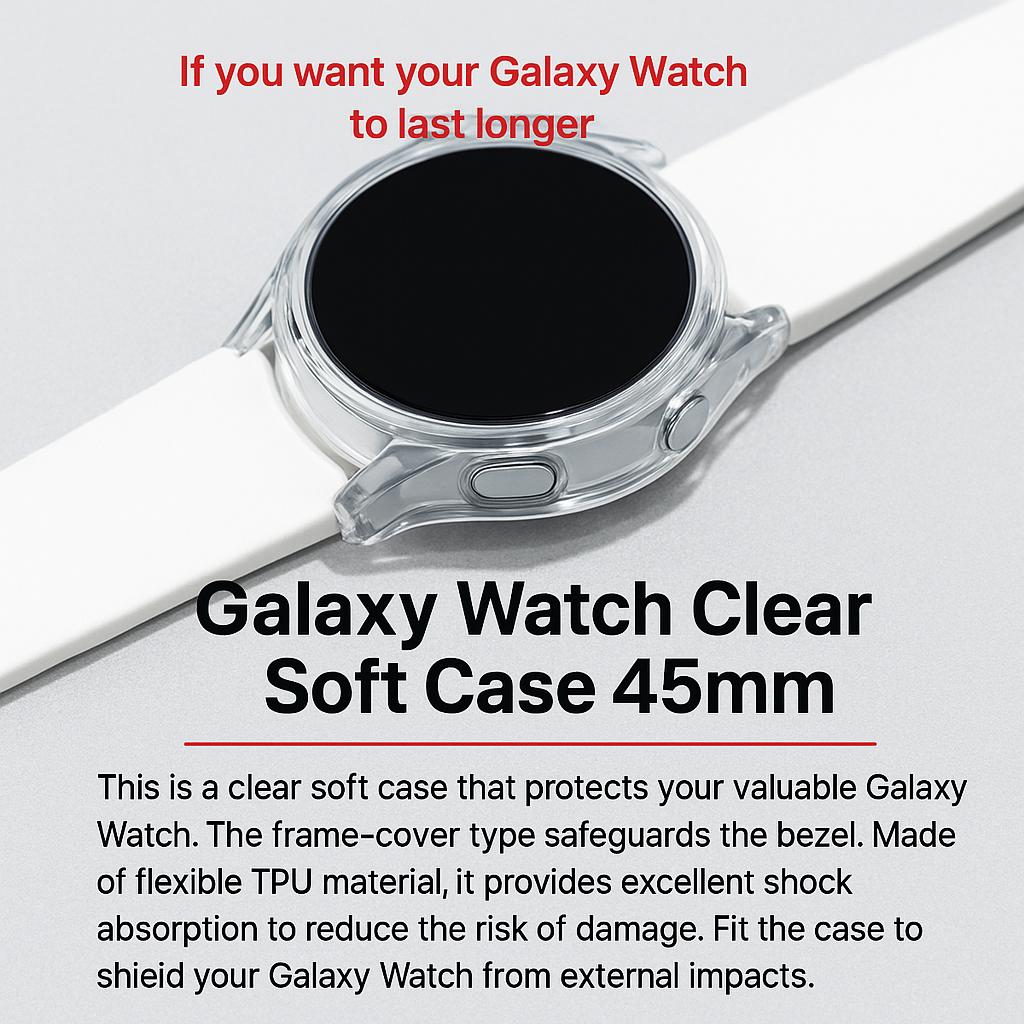La Protection Ultime: Coque TPU Transparente pour Galaxy Watch 45mm