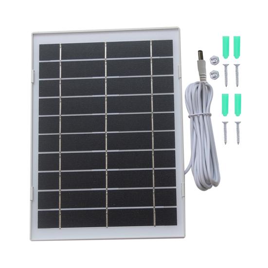 Solar Panel 8W High-Efficiency Output IP65 Waterproof Security Camera Power Supply Single Crystal Silicon Solar Panel