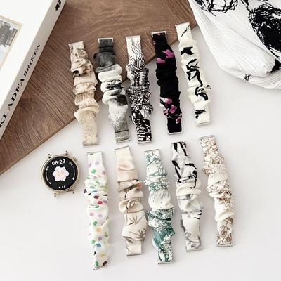 Cinturino per Smartwatch 18mm 20mm 22mm Cinturino per Orologio- Tessuto Seta Ghiaccio per Lday Donna Ragazza Orologio HUAWEI GT3 GT2 Samsung Galaxy Watch Amazfit Orologio XIAOMI