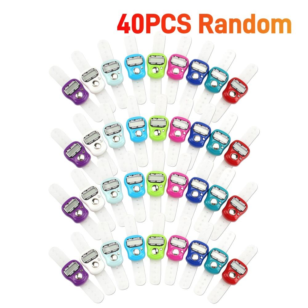 1-20pcs Finger Counter Ring 5 Digital LED Electronic Handheld Tally Counter Clicker Counter with  Islamic Tasbih Bead