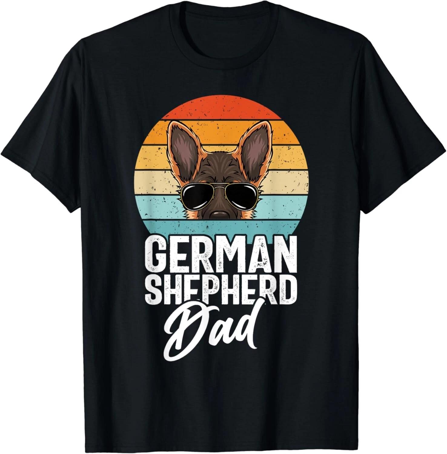 Mens German Shepherd Dad, Mens Funny German Shepherd Gift Unisex T-Shirt L