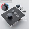 Matte Black LED Thermostatic Shower Faucet 40*80 Large Rain Waterfall Shower System Button Control 3Ways Mixer Installation Arm