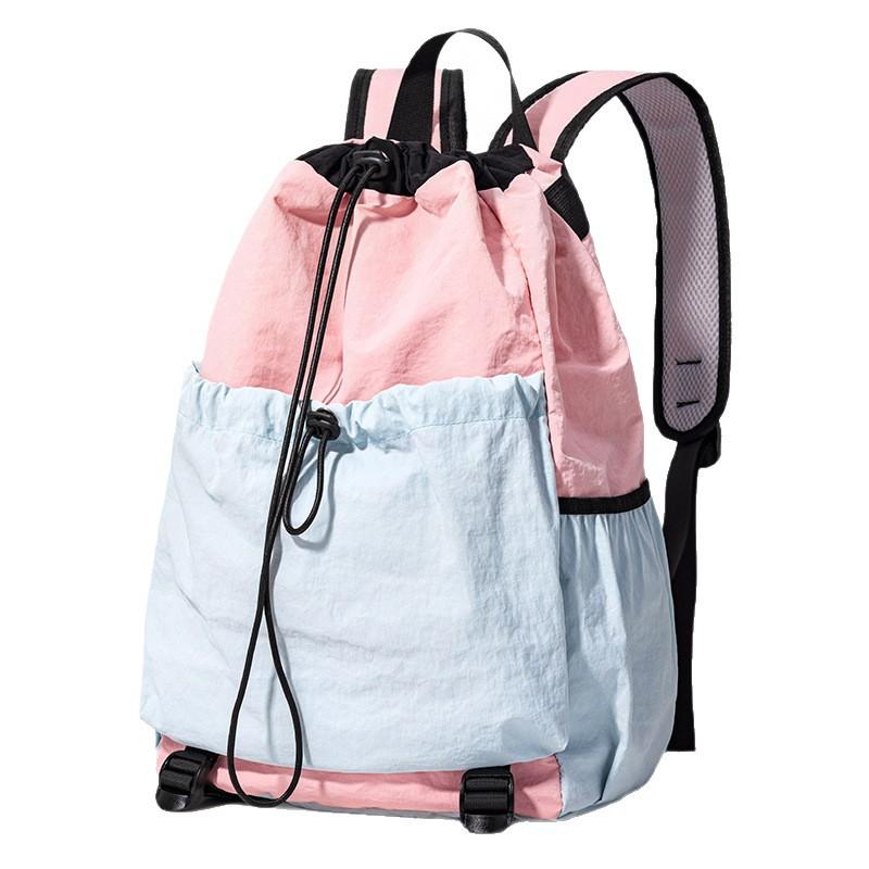 Large-Capacity Badminton&Tennis Racket Bag Multi-functional Drawstring Sports Backpack with Shoe Compartment for Fitness&Leisure