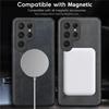 For Magsefa Wireless Charger Phone Case For Samsung S26 Ultra S24 Plus S23 S22 S21 S20 S25 Edge S25 Ultra Leather Magnetic Cover