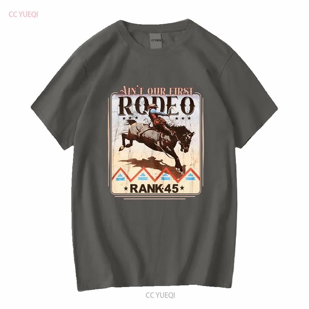 RANK 45 Mannen Rodeo Revival T-shirt RMFA24T70 BURG vintage Gewassen Unisex mode Stijlvol Casual Ademend Comfortabel