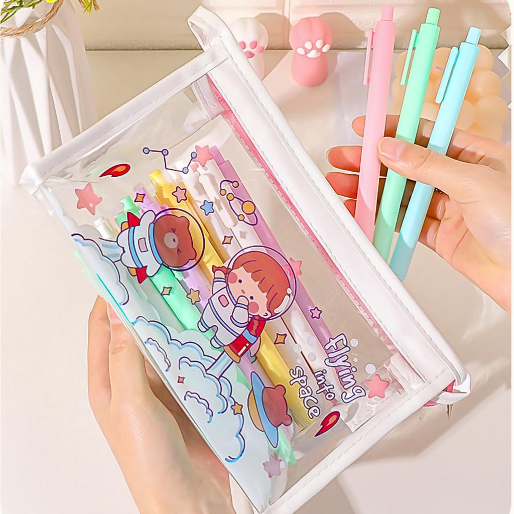Cute Clear Cosmetic Bag Smoother  Large Capacity Multifunctional Portable Travel Storage Bag F