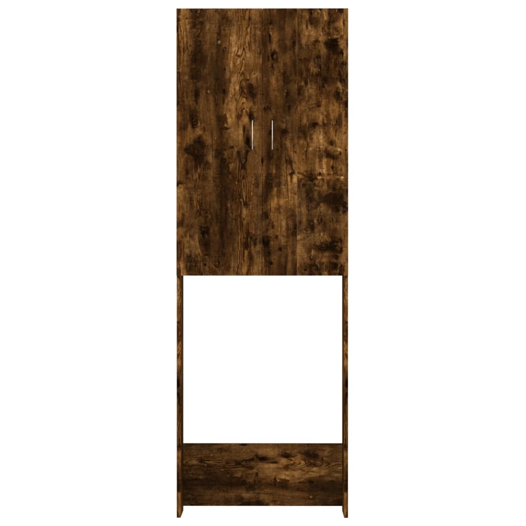 Vidaxl Szafka Na Pralkę, Przydymiony Dąb, 64X25,5X190 Cm