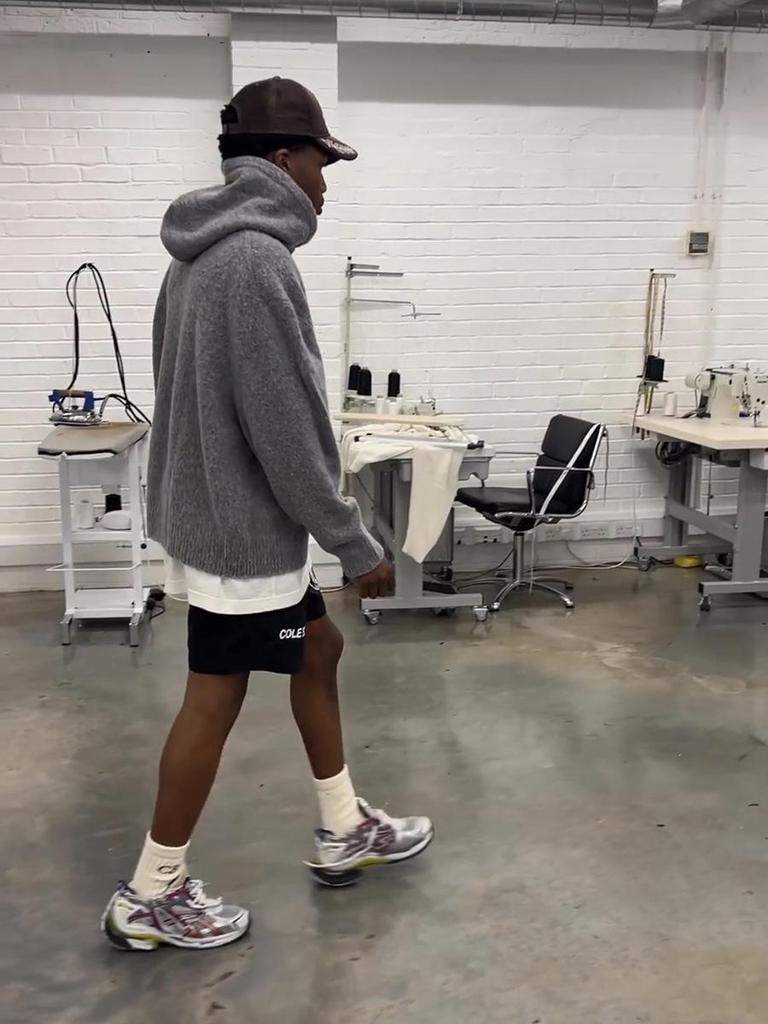 Pulover unisex de înaltă calitate Cole Buxton CB Jacquard cu litere, larg, cu gât rotund