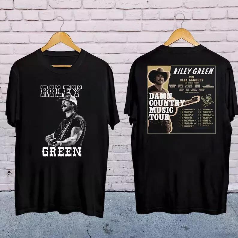 2026 Riley Green Damn Country Music Tour T-Shirt Riley Green 2026 Concert S