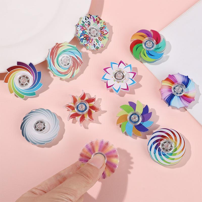 12/24Pcs Mini Ranbow Fidget Spinner for Kids Birthday Party Favors Goodie Pinata Fillers Easter Christmas Gift Stress Relief Toy