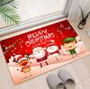 Christmas Festival Diatom Mud Mat Home Decoration Non-Slip Absorbent Bathroom Foot Mat Winter Santa Entrance Door Mat