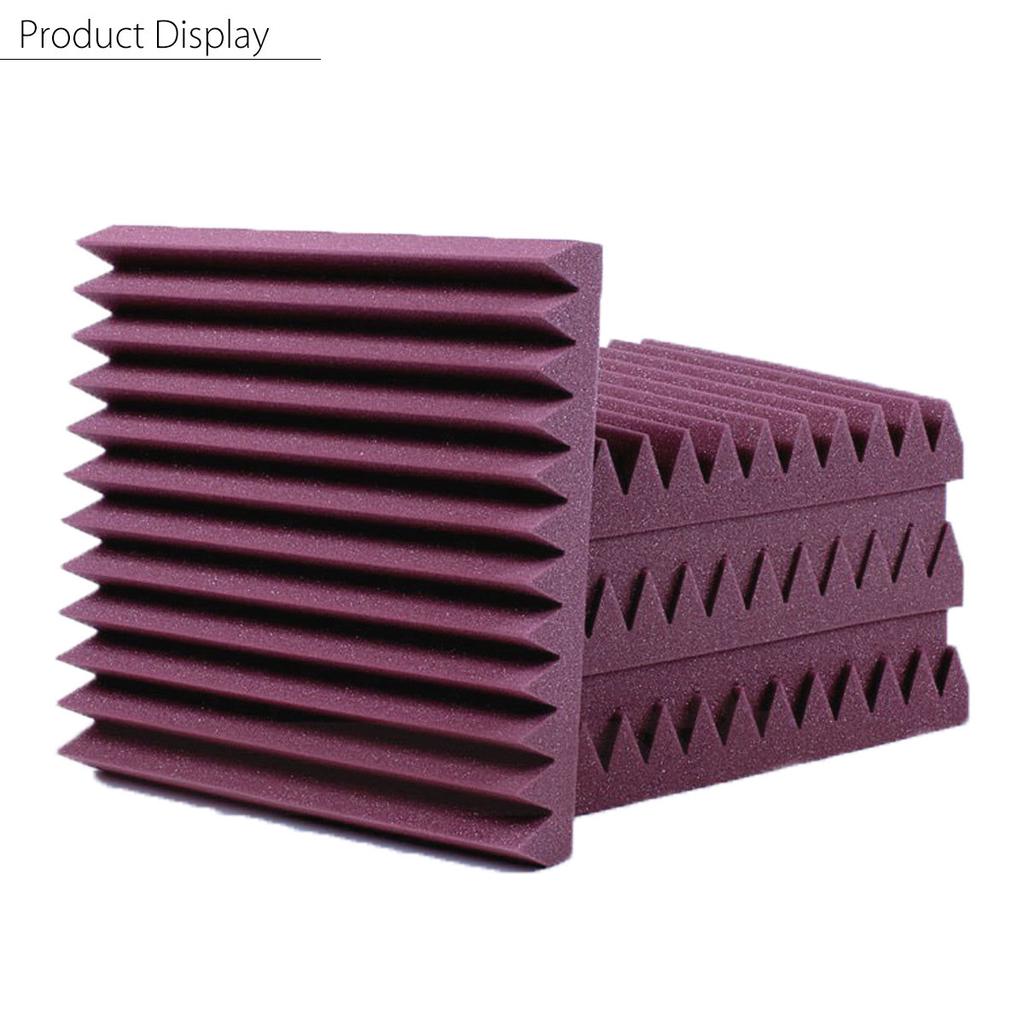 Casinlog 6pcs Recording Studio Soundproofing Acoustic Panels Foam Thick Sponge Light Weight Absorption Acoustic