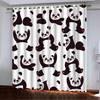Cartoon Panda National Treasure Series 3D Digital Printing High Density Blackout Curtains