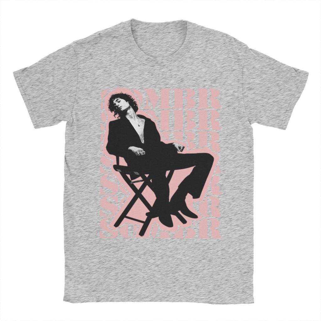 Unisex T-Shirts Sänger Sombr Vintage Reine Baumwolle T-Shirts Kurzarm T-Shirt Rundhals Kleidung Bedruckt