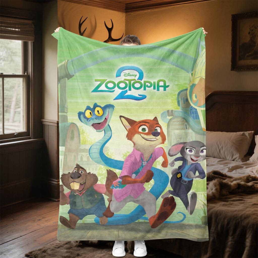 ZOOTOPIA Plush Blanket Soft Comfortable All Seasons Perfect Sofa Office Naps Outdoor Travel Makes Great Gift