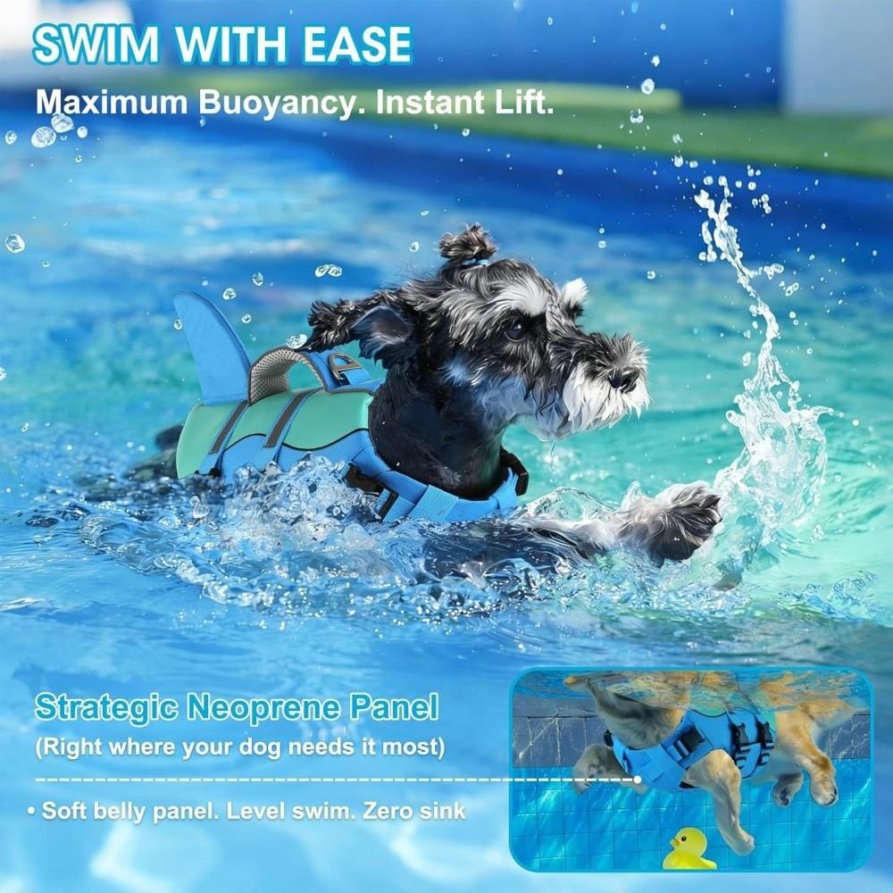 Waterproof Pet Life Jacket Adjustable Pet Buoyancy Suit Dog Swimsuit Dog Swimming Vest Boating